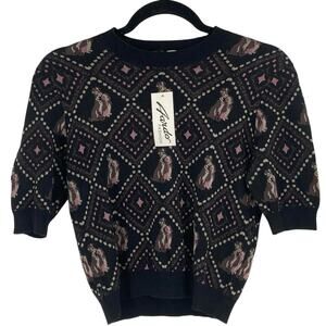 Disney x Dzzit Lady & Tramp All Over Print RARE Sweater Womens Size Small NEW